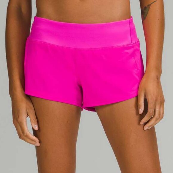 Lululemon Women's Speed Up Low-Rise Lined Short 2.5" - Pink - Picture 1 of 11